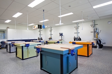 Photo of workareas in the Technology Workshops.